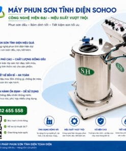 Máy phun sơn tĩnh điện SOHOO là giải pháp tối ưu cho ngành sơn công nghiệp, giúp bề mặt sơn mịn, đều màu và tiết kiệm vật liệu tối đa. Thiết bị ứng dụng công nghệ tĩnh điện hiện đại, tăng độ bám dính, giảm hao hụt sơn và thân thiện với môi trường. Với thiết kế bền bỉ, dễ vận hành và hiệu suất cao, máy phù hợp cho nhiều lĩnh vực như cơ khí, nội thất, kim loại và xây dựng. SOHOO mang đến chất lượng ổn định, nâng cao năng suất và giảm chi phí sản xuất cho doanh nghiệp.