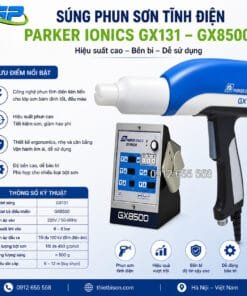 Thiết bị súng sơn tĩnh điện GX8500 Ionics Parker – Phun đều, bám dính tốt
