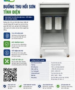 Buồng phun sơn Lò sấy sơn tĩnh điện công nghiệp là giải pháp tối ưu cho xưởng sơn, cơ khí, nội thất và sản xuất kim loại. Sản phẩm được thiết kế với panel cách nhiệt chất lượng cao, hệ thống gia nhiệt hiện đại và khả năng vận hành ổn định ở nhiệt độ từ 0°C – 300°C. Lò giúp quá trình sấy sơn diễn ra nhanh chóng, bề mặt sơn đều màu, tăng độ bám dính và nâng cao chất lượng thành phẩm. Thiết kế chắc chắn, tiết kiệm điện năng và dễ dàng vận hành, phù hợp với nhiều nhu cầu sản xuất công nghiệp hiện đại.