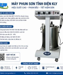 Máy phun sơn tĩnh điện KLY -8002 cho khả năng phun đều, tiết kiệm sơn tối ưu, vận hành ổn định, phù hợp cho nhiều ngành công nghiệp.