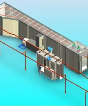 1 số ứng dụng hệ thống xích tải trong dây chuyền sơn tĩnh điện