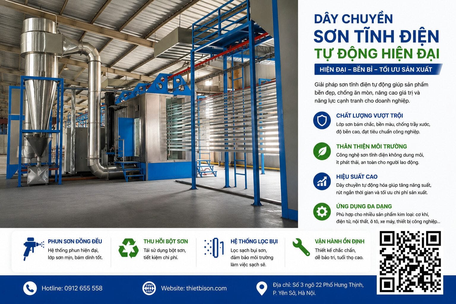  báo giá dây chuyền sơn tĩnh điện tự động và bán tự động