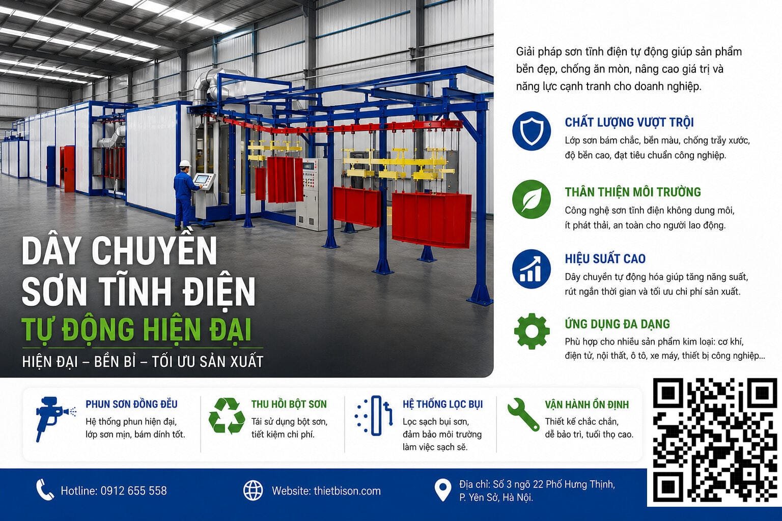 Các công nghệ phổ biến trong lắp đặt dây chuyền sơn tĩnh điện